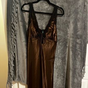 Brown Lacy Slip Dress, Wild Fable, NWT